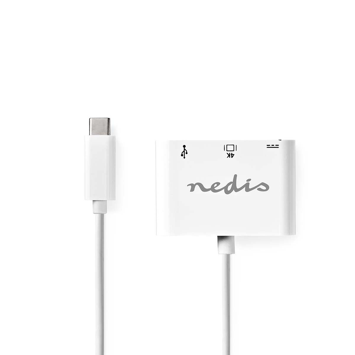 Cabo Adaptador USB Tipo C | Macho para Fêmea/Tipo C/Saída HDMI 0,2 m Branco