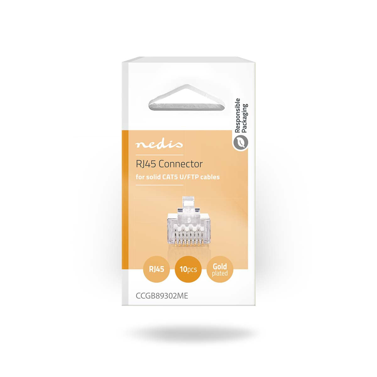 Conector de rede | RJ45 (8P8C) macho - 10 unidades metálicas