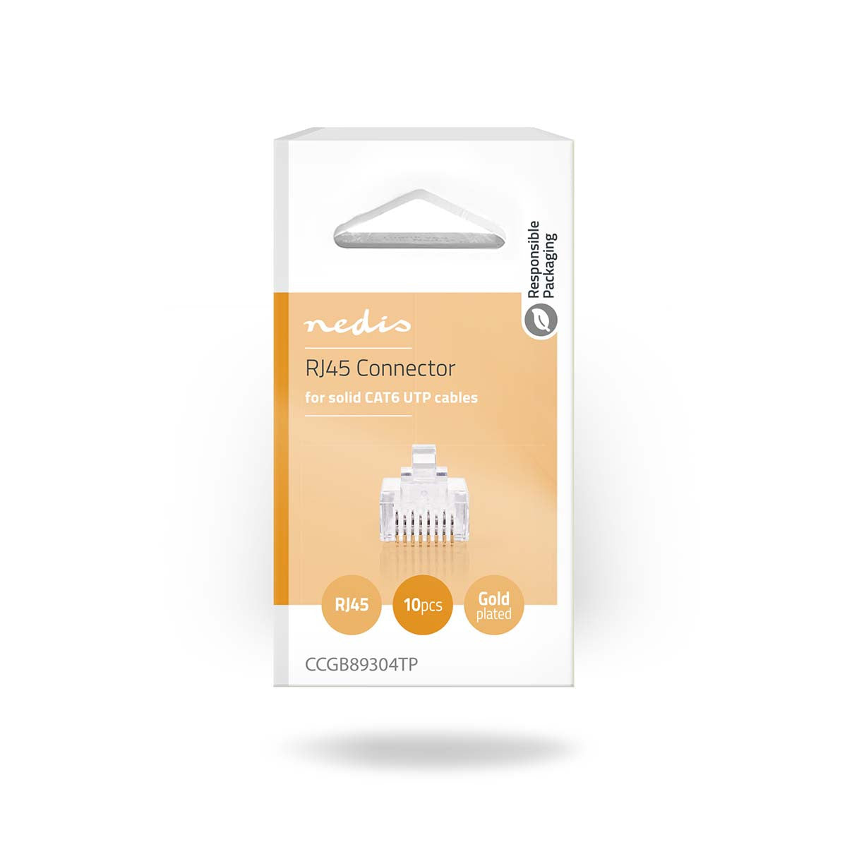 Conector de Red | Rj45 (8p8c) Macho - 10 Unidades Transparente