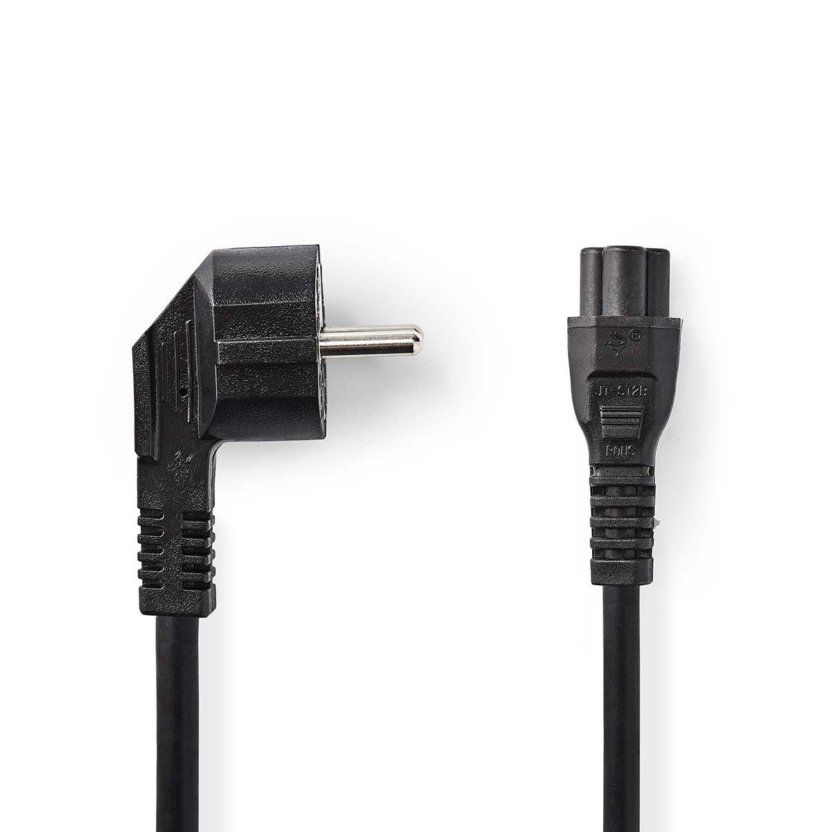 Cable de Alimentación | Schuko Macho en Ángulo - IEC-320-C5 2,0 m Negro
