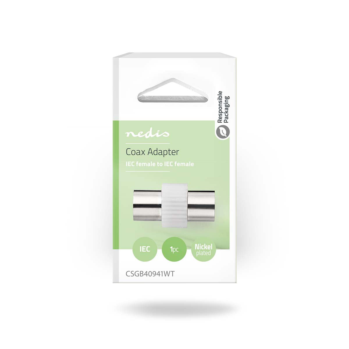 Adaptador Coaxial | IEC (Coaxial) Hembra - Blanco