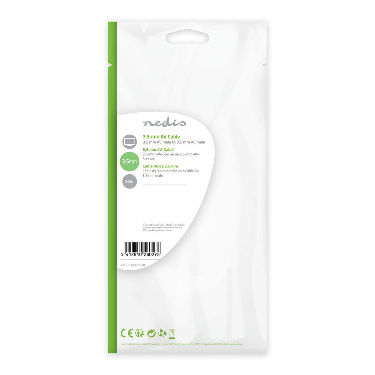 3.5mm AV Cable | Male - 2.0 m Black