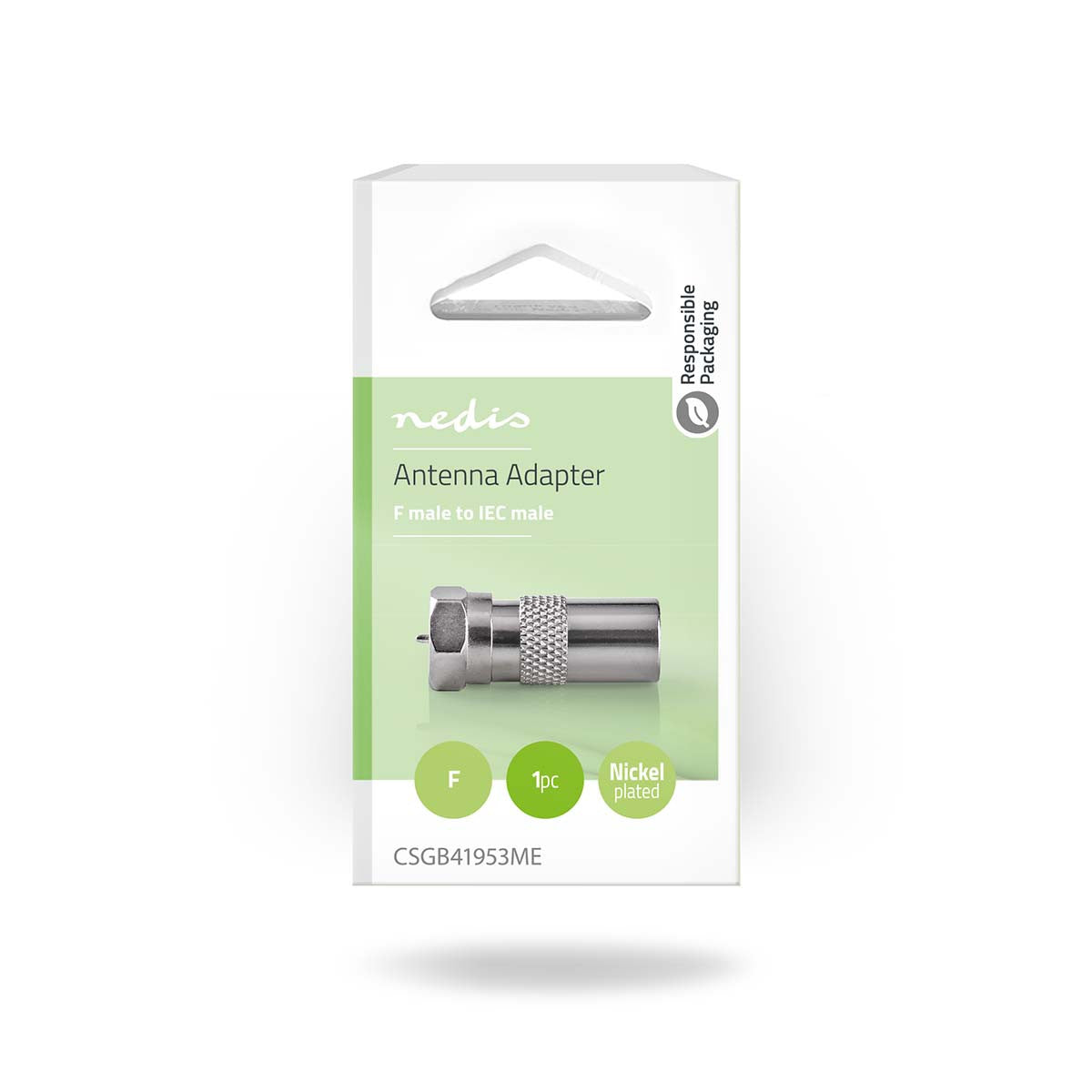 Adaptador de antena e satélite | Macho F - Coaxial Metálico para TV