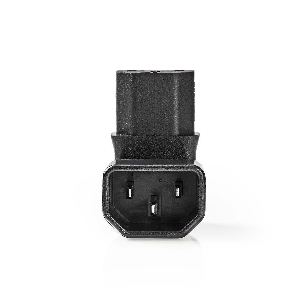 Power Connector | Iec-320-c13 Female - Iec-320-c14 Male Angled Up/Down Black