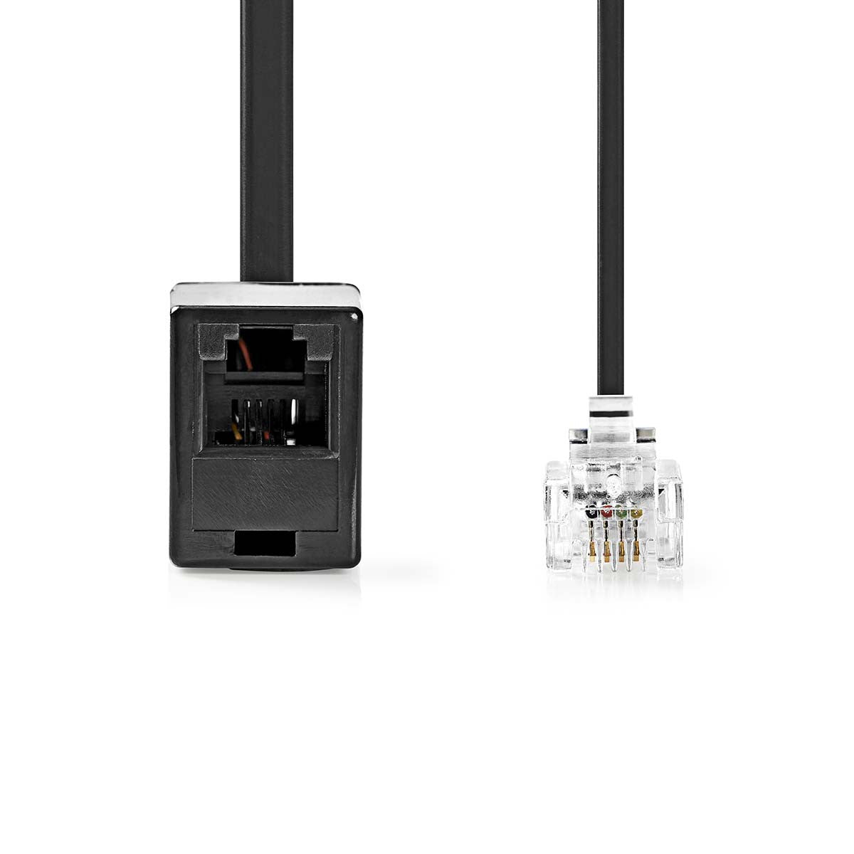 Cabo de extensão para telecomunicações | RJ11 macho - fêmea 10,0 m preto