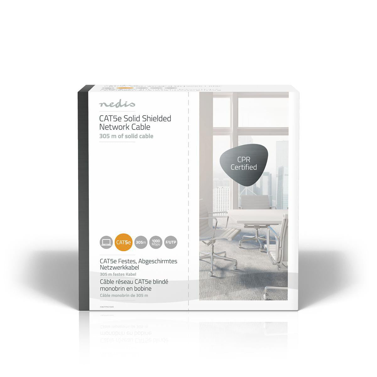 Cabo de rede Cat5e F/UTP | Sólido - 305 m Cinza