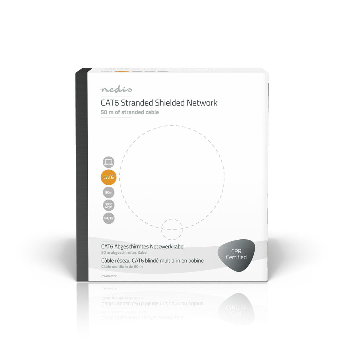 Cat6 F/utp Network Cable | Braided - 50 m Grey Cables