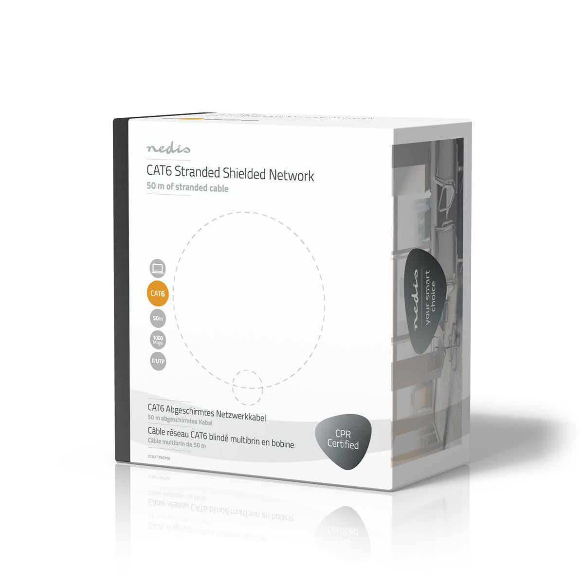 Cat6 F/utp Network Cable | Braided - 50 m Grey Cables