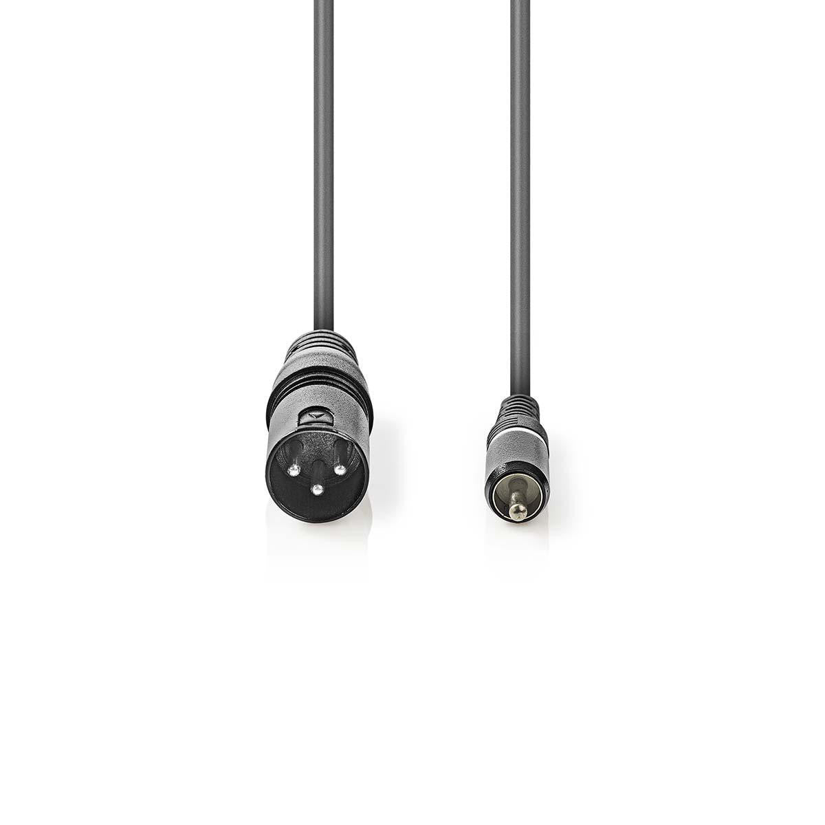 XLR Audio Cable | 3 Pin Male - RCA 3.0 m Grey