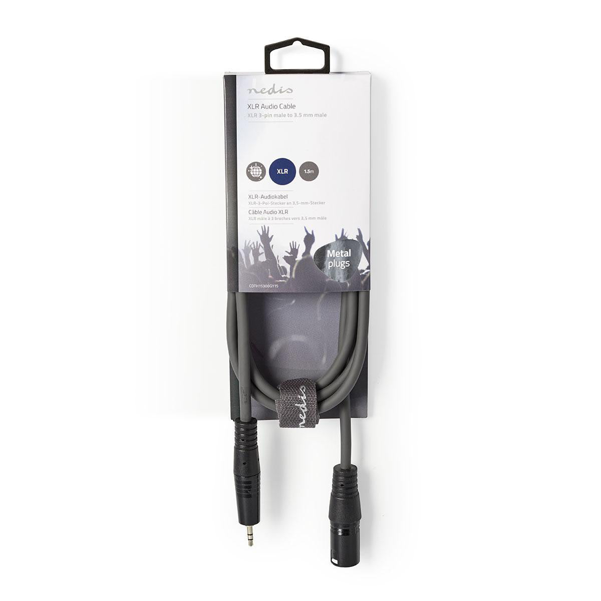 XLR Audio Cable | 3-Pin Male - 3.5mm 1.5m Gray