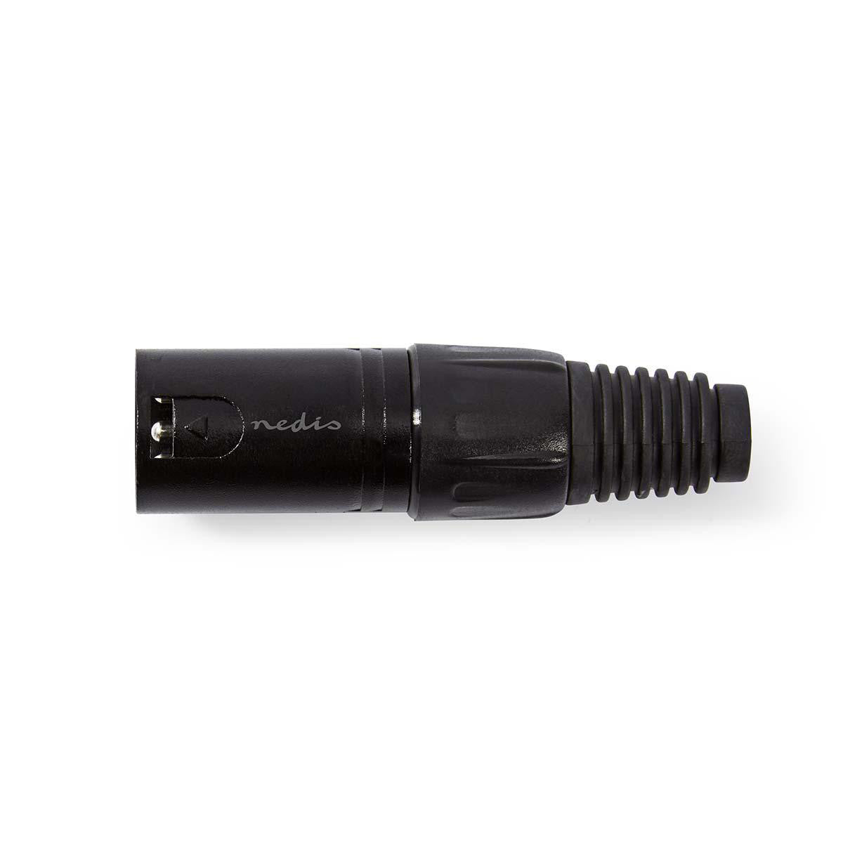 Conector XLR | Macho de 3 pinos preto