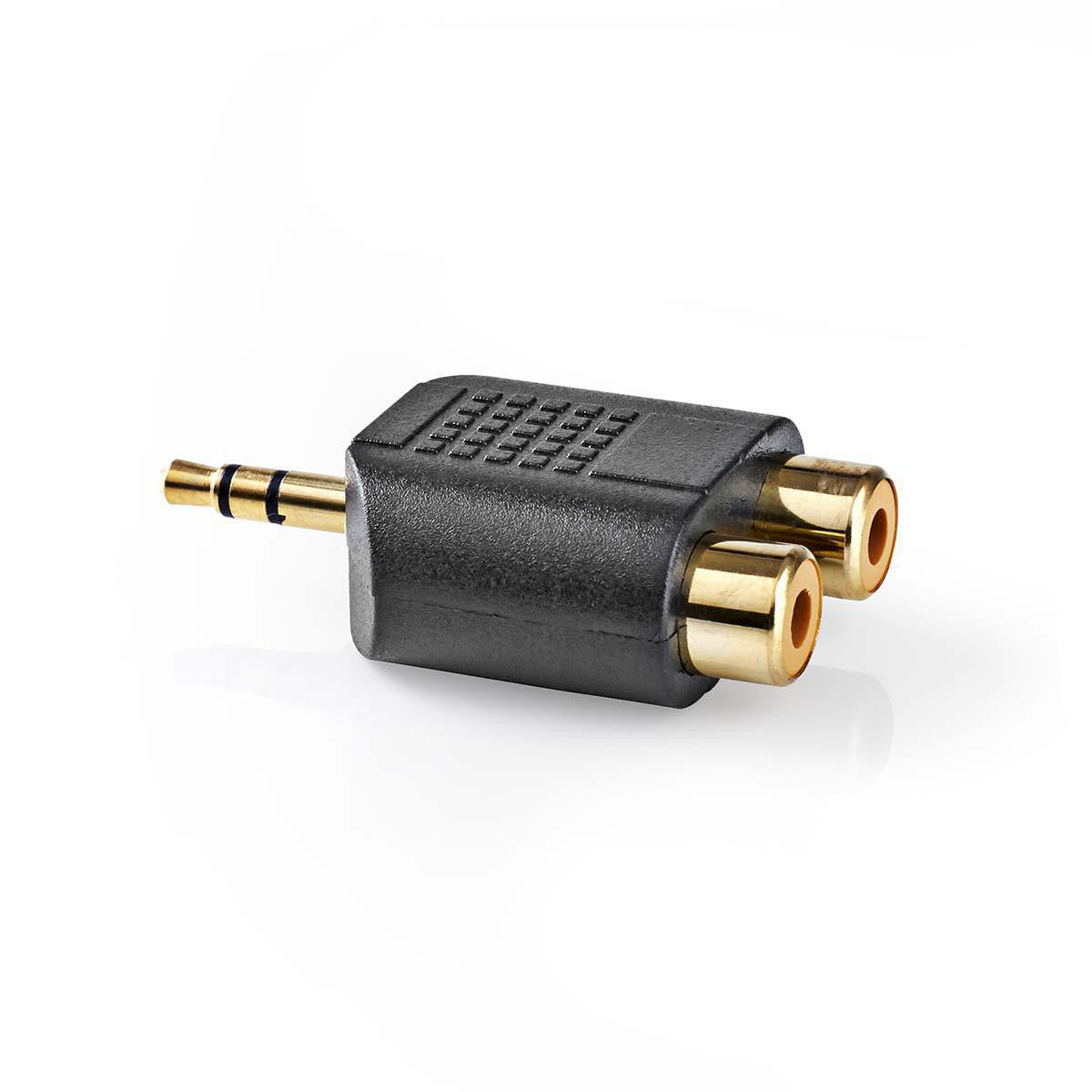 Adaptador de áudio estéreo | Macho de 3,5 mm - 2x RCA Fêmea, 10 unidades, preto