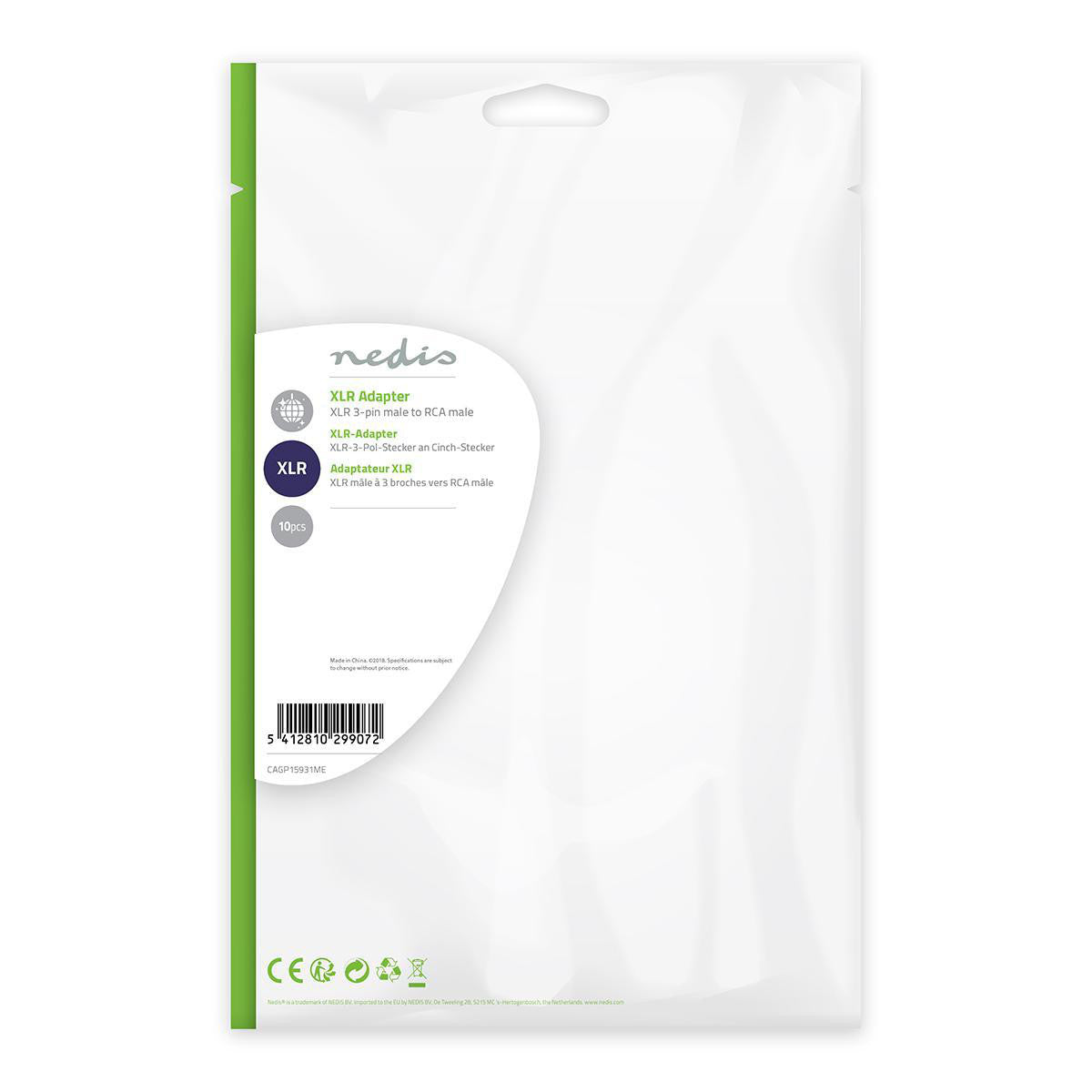 XLR Adapter | 3 Pin Male - RCA 10 Units Metal