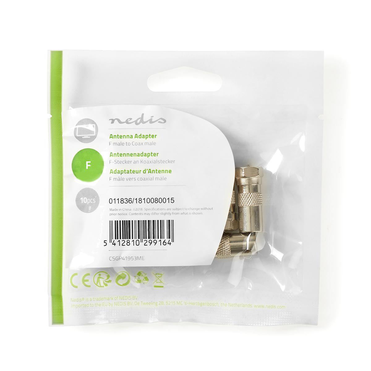 Satellite and Antenna Adapter | F Male? Coaxial 10 Units Metal