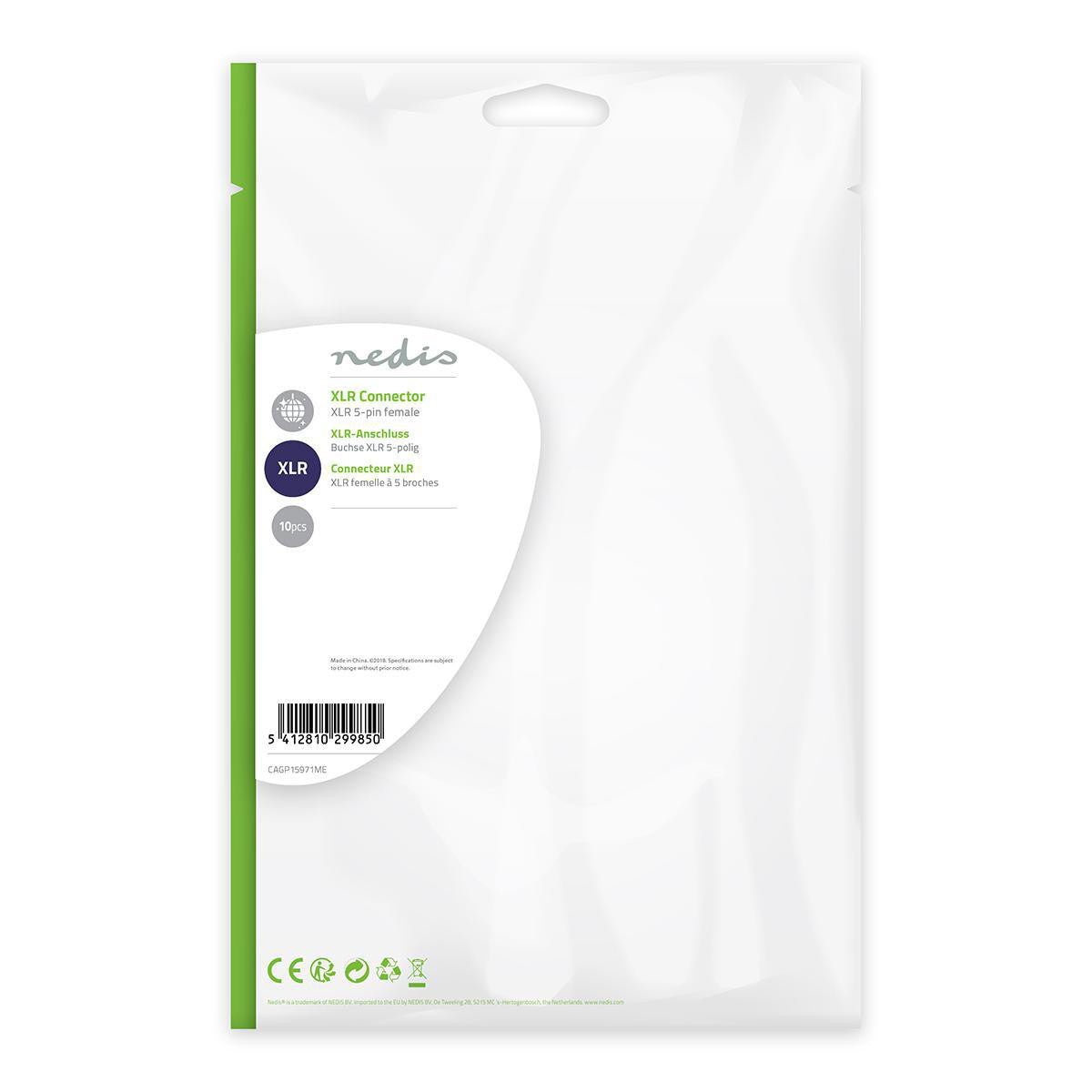 XLR Connector | 5 Pin Female 10 Pack Metal Audio Connectors