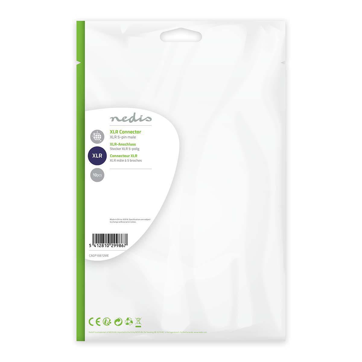 XLR Connector | 5 Pin Male 10 Units Metal