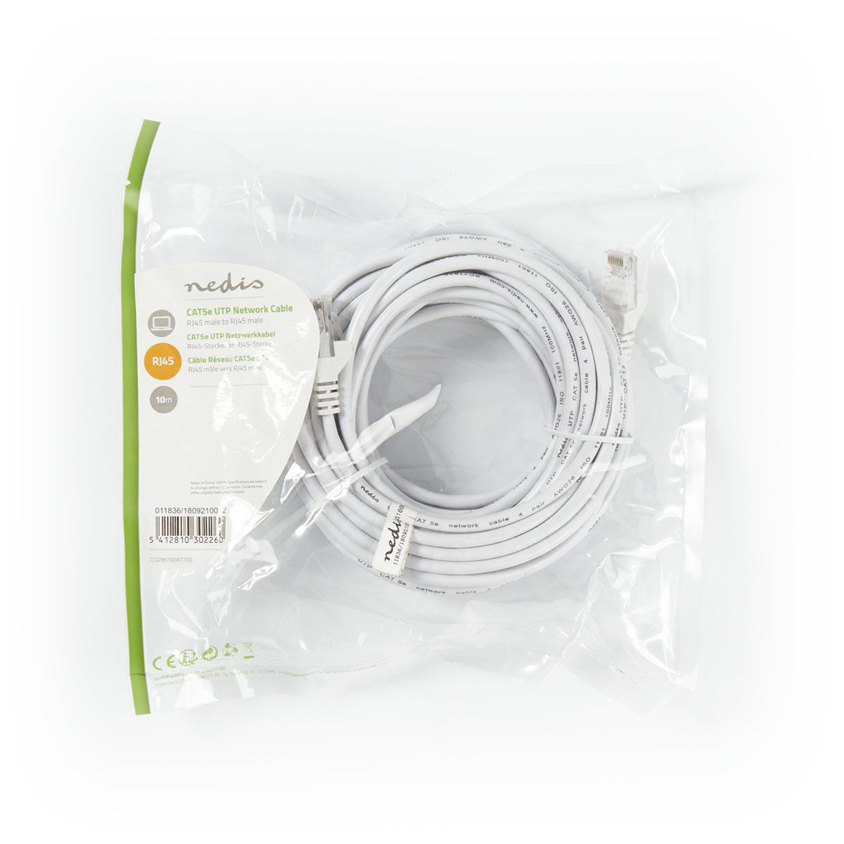 Cat5e UTP Network Cable | RJ45 (8p8c) Male Connector - 10m White