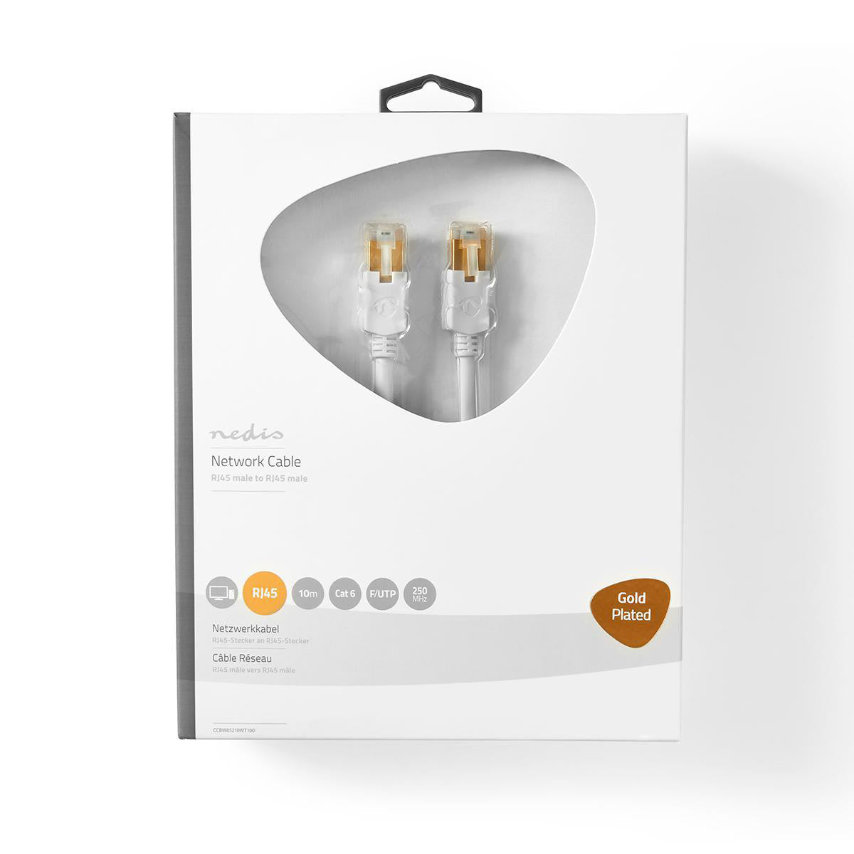 Cable Cat6 | Rj45 (8p8c) Macho F/utp 10.0 m Redondo PVC Lszh Blanco