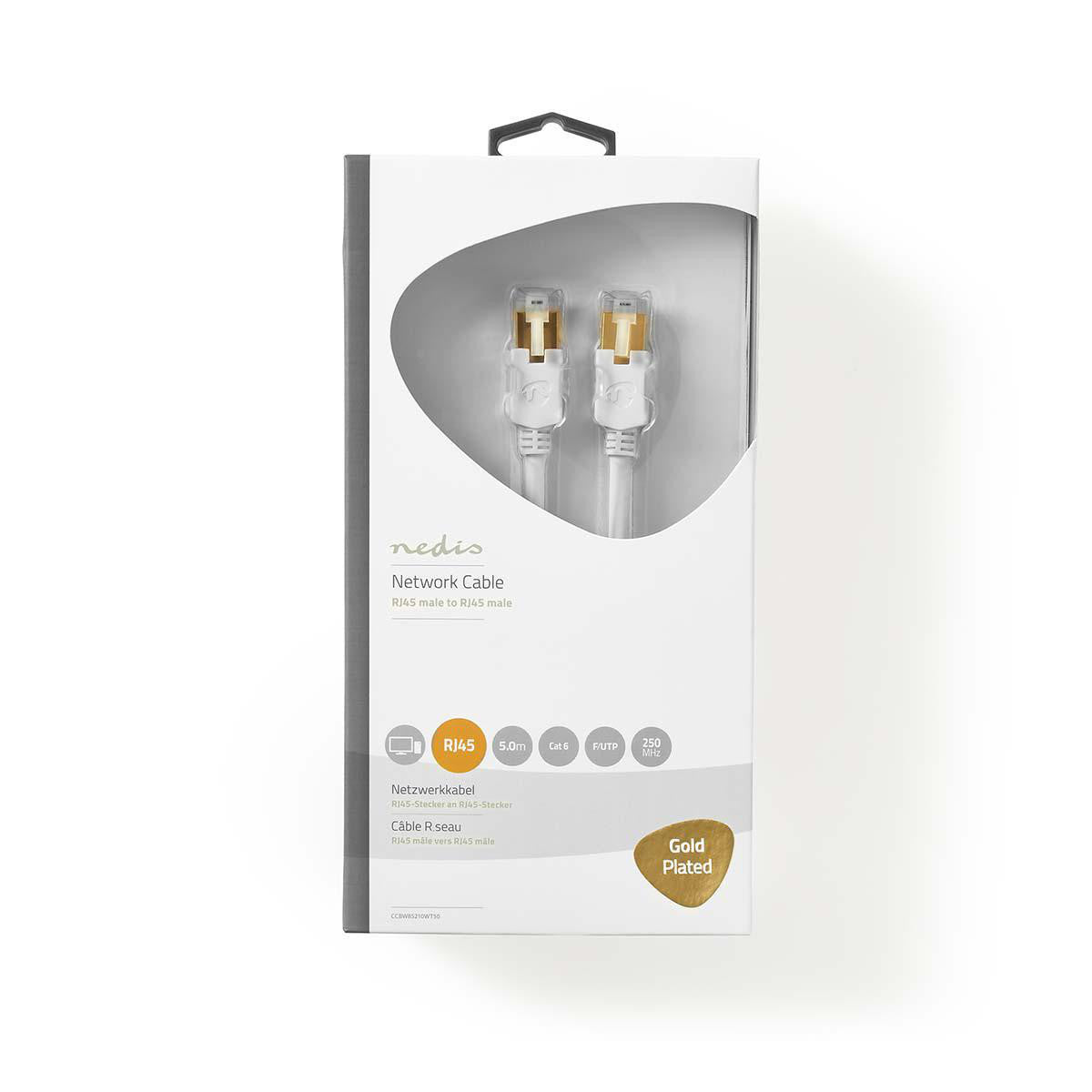 Cat6 Cable | Rj45 (8p8c) Male F/utp 5.00 m Round PVC Lszh White