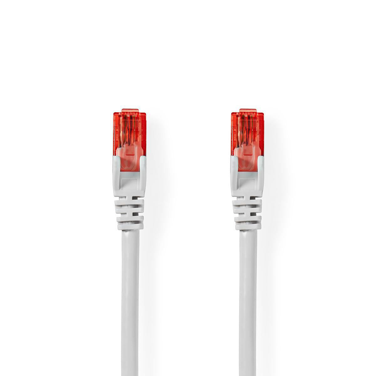 Cat6 Cable | Rj45 (8p8c) Male UTP 2.00 m Round White PVC Polybag