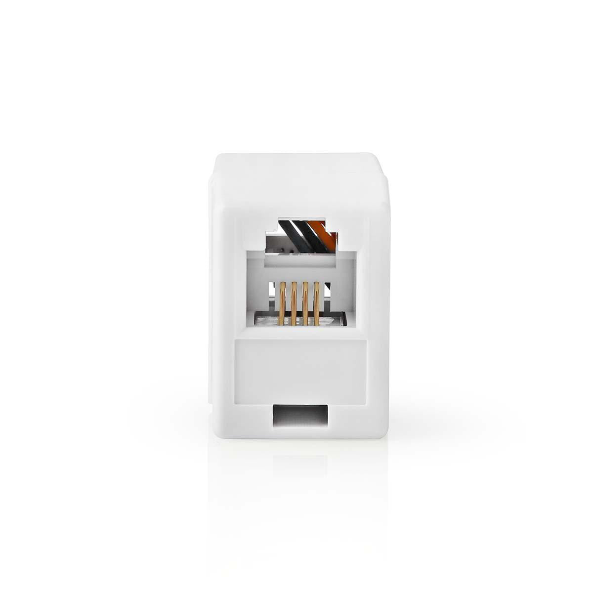 Telecommunication Adapter | RJ11 (6p4c) Female to White Telephone Cables
