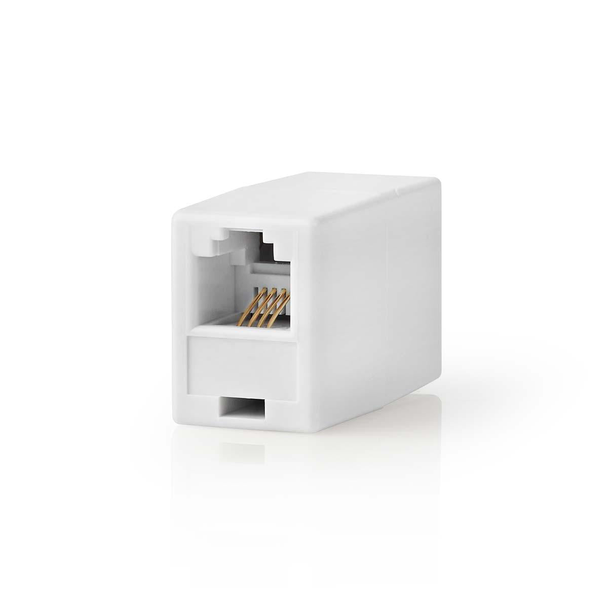 Telecommunication Adapter | RJ11 (6p4c) Female to White Telephone Cables