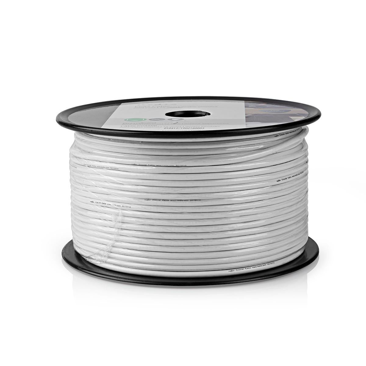 Cabo coaxial | Mini-coaxial em bobine de 100 m branco