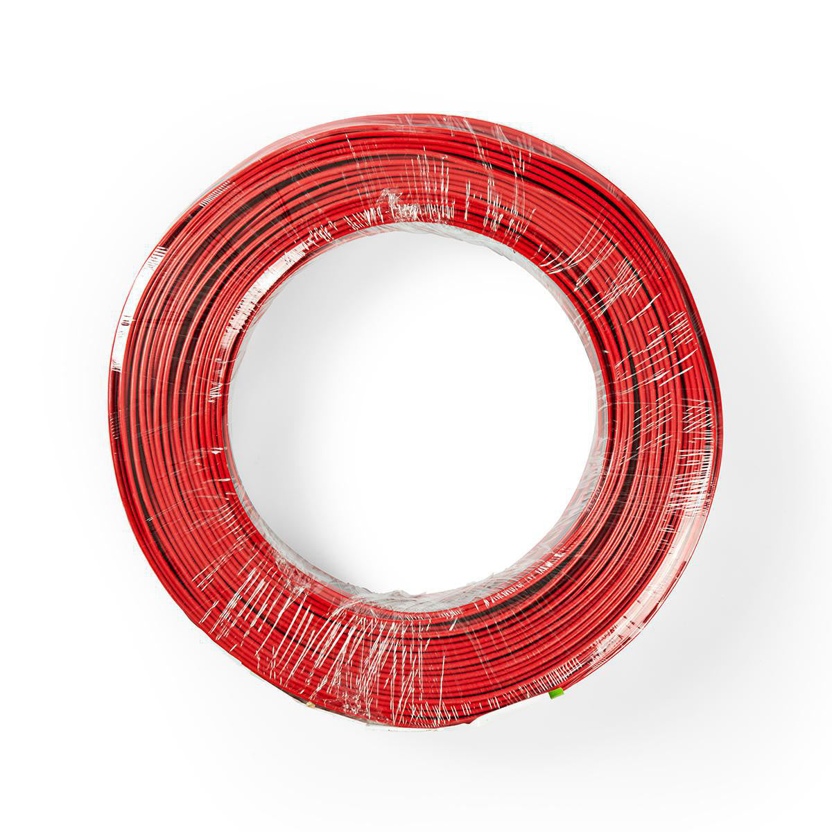 Cable de Altavoz | 2x 0.75 mm² CCA 100.0 m Redondo PVC Negro / Rojo