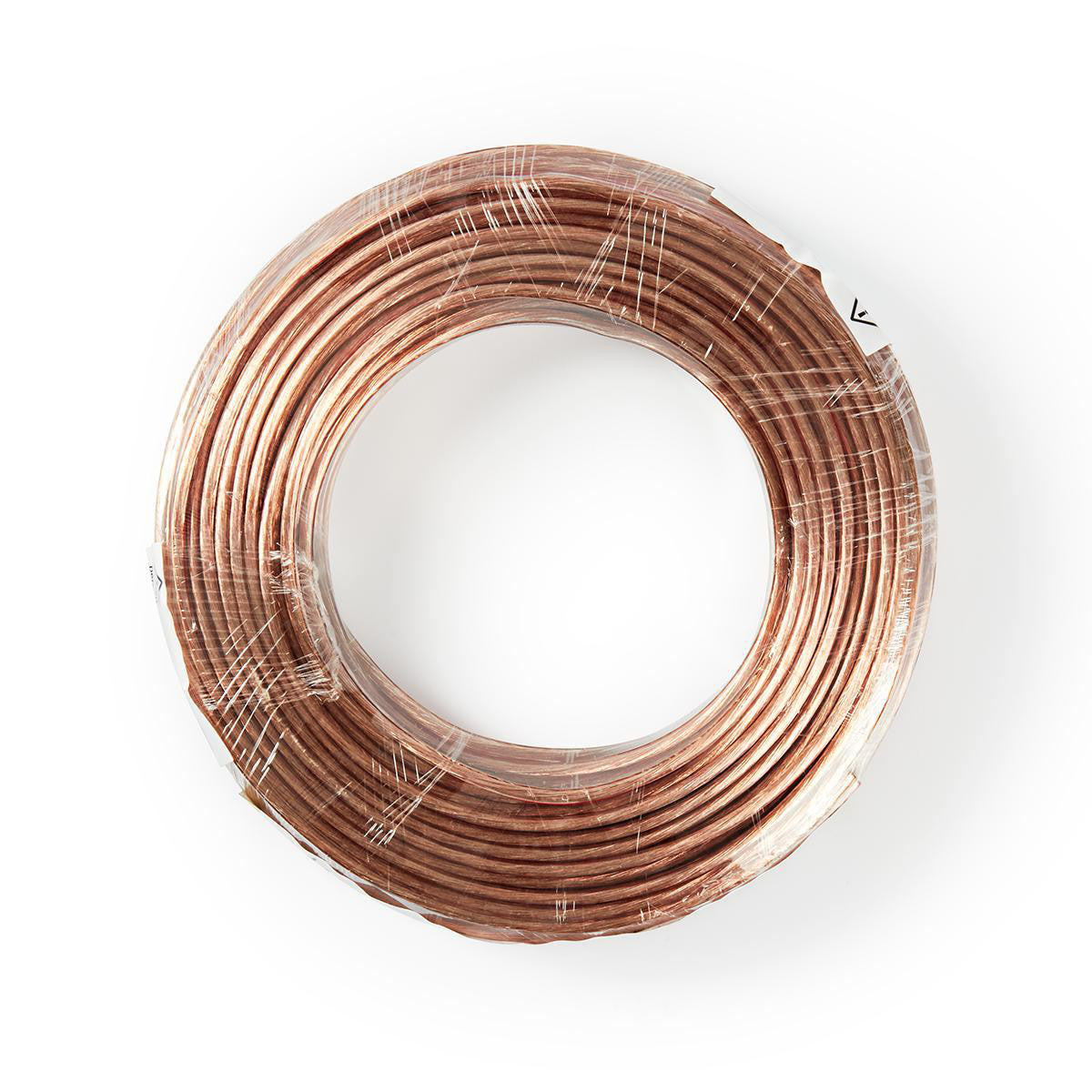 Speaker Cable | 2 x 1.50 mm² CCA 25.0 m Round Transparent PVC