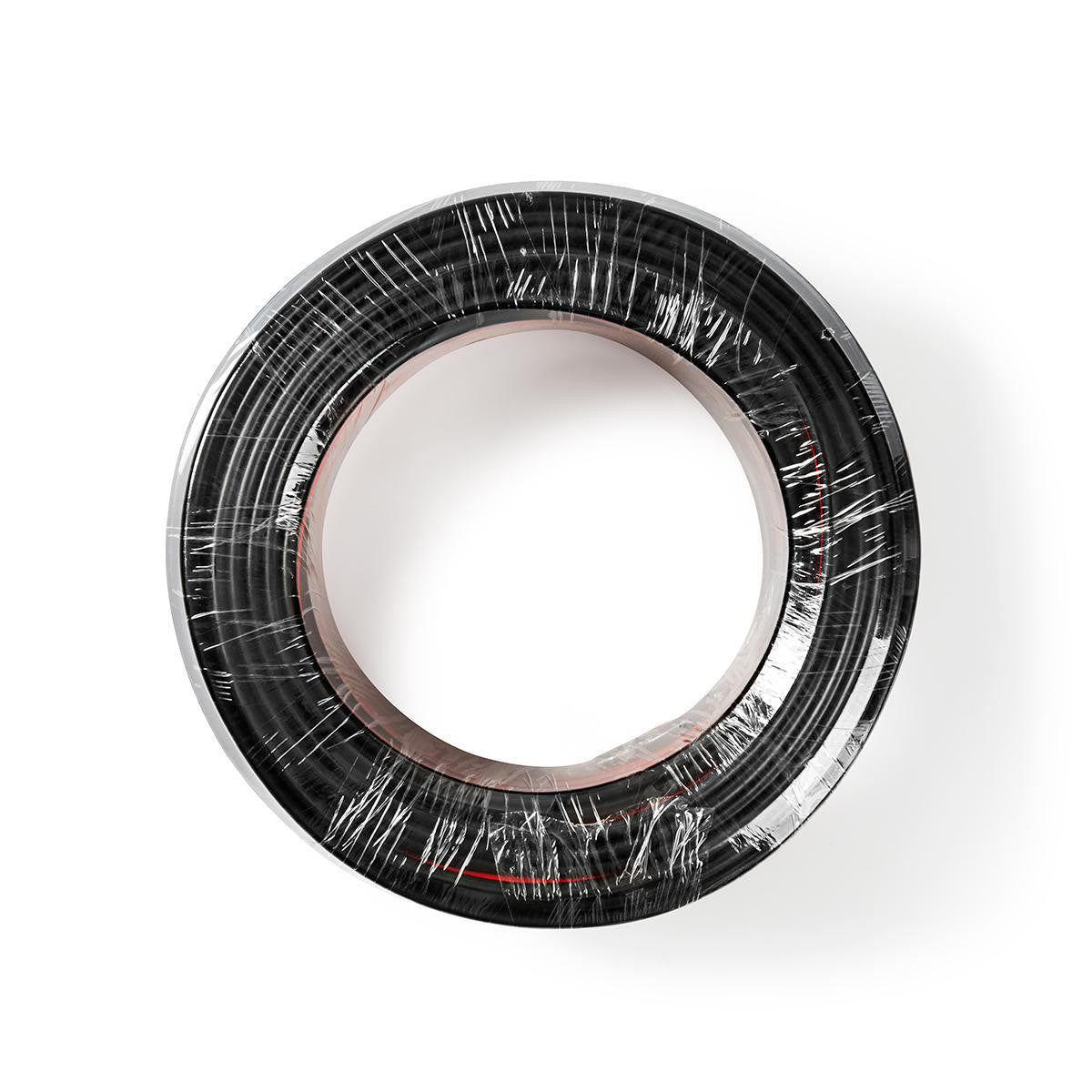 Speaker Cable | 2x 2.50 mm² CCA 25.0 m Round PVC Black/Red Cable Tie