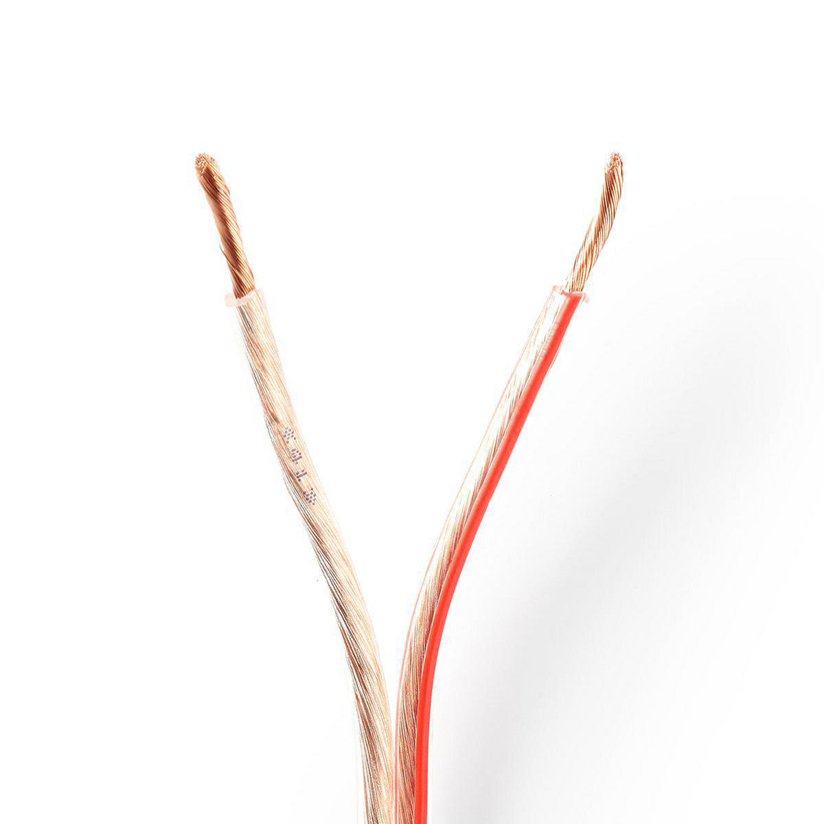 Cable de Altavoz | 2x 2.50 mm² CCA 100.0 m Redondo PVC Transparente