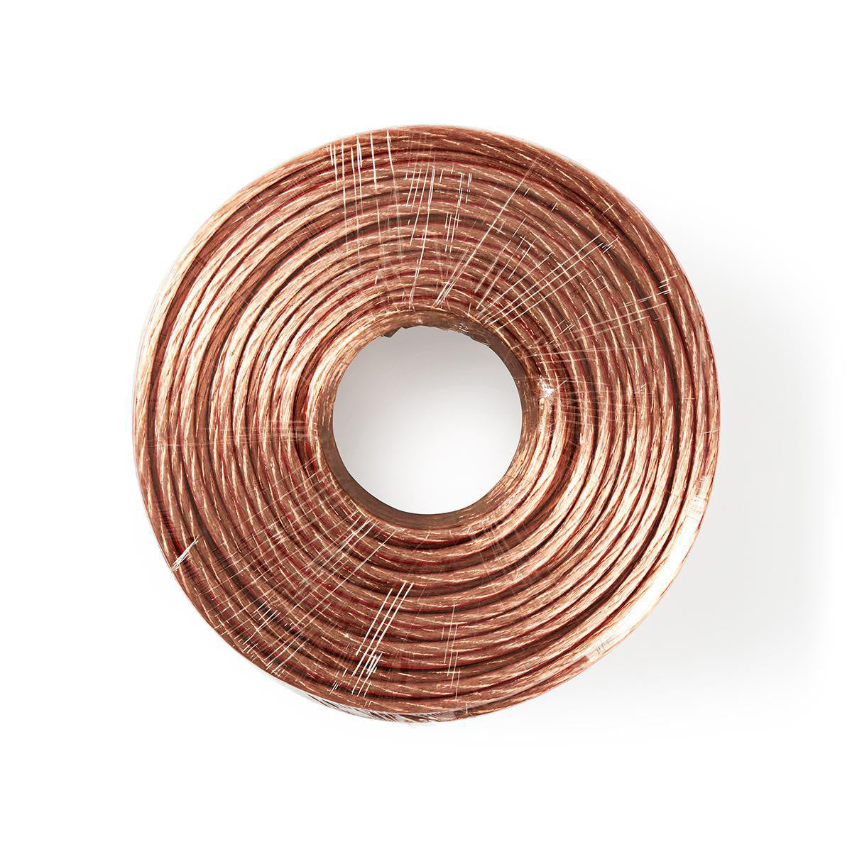 Cable de Altavoz | 2x 6.00 mm² CCA 100.0 m Redondo PVC Transparente