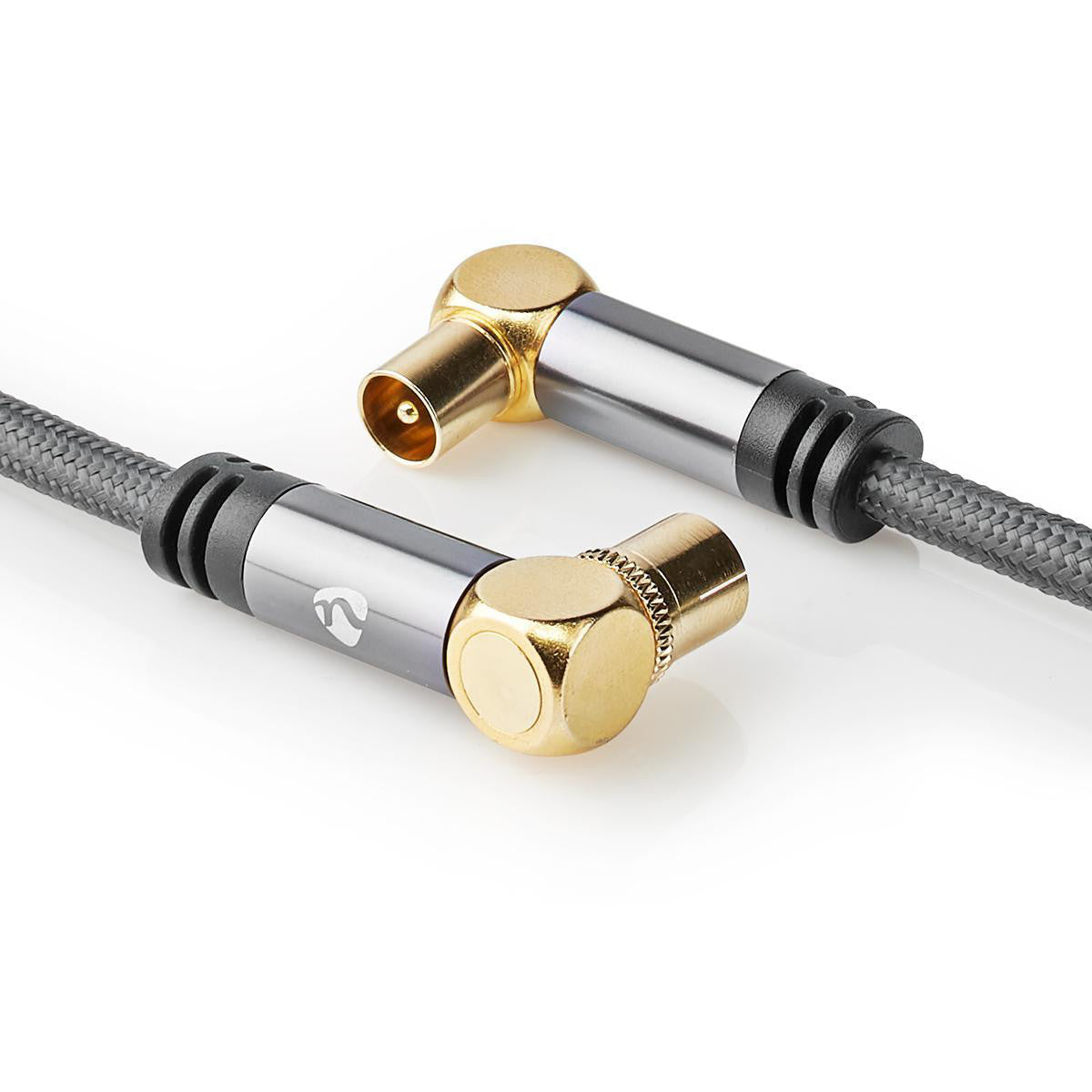 Coaxial Cable | IEC (Coaxial) Male Female Gold Plated 75 Ohm Shielded Quad 5.00 m Round