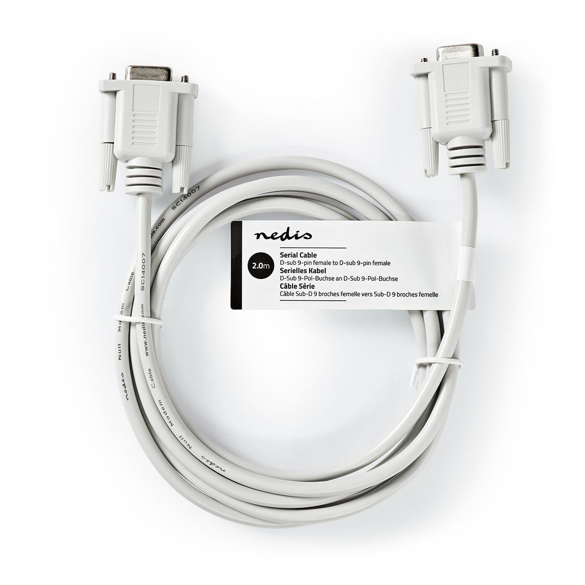 Cable Null-modem D-sub9 Hembra/hembra de 2 Metros