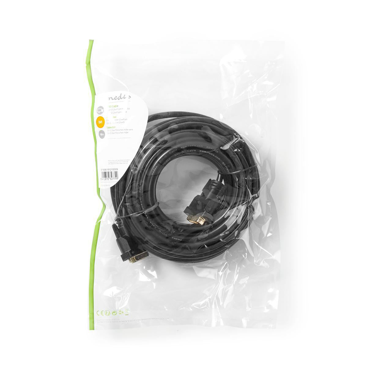DVI Cable | Dvi-d 24+1-pin Male 2560x1600 Nickel Plated 10.0 m Black PVC Polybag