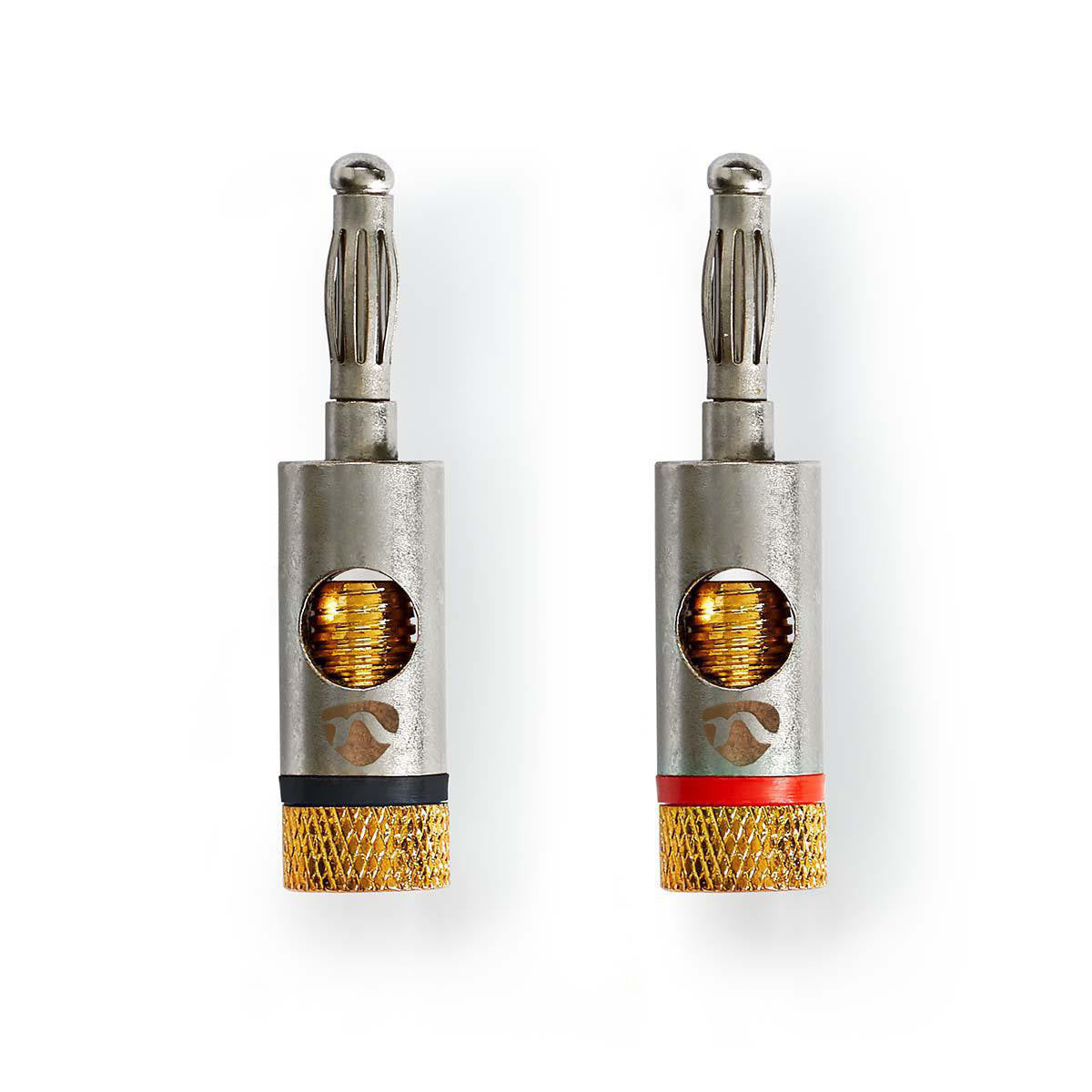 Banana Male Connector | Gold Plated 2 Pieces Metal Aluminum
