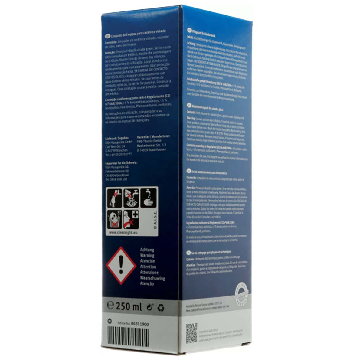 Produto de limpeza potente para fogões de cerâmica | 250ml Bosch/Siemens