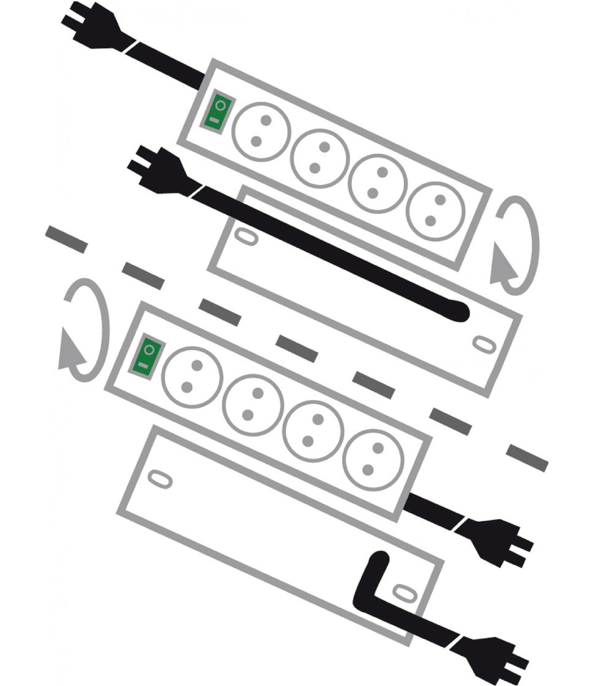 Extensão elétrica com proteção contra picos Primera-tec de 7 tomadas e 2,00 m - Tomada de proteção *Não categorizado