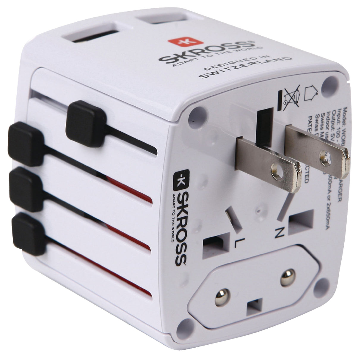 USB Travel Charger Blister Pack White