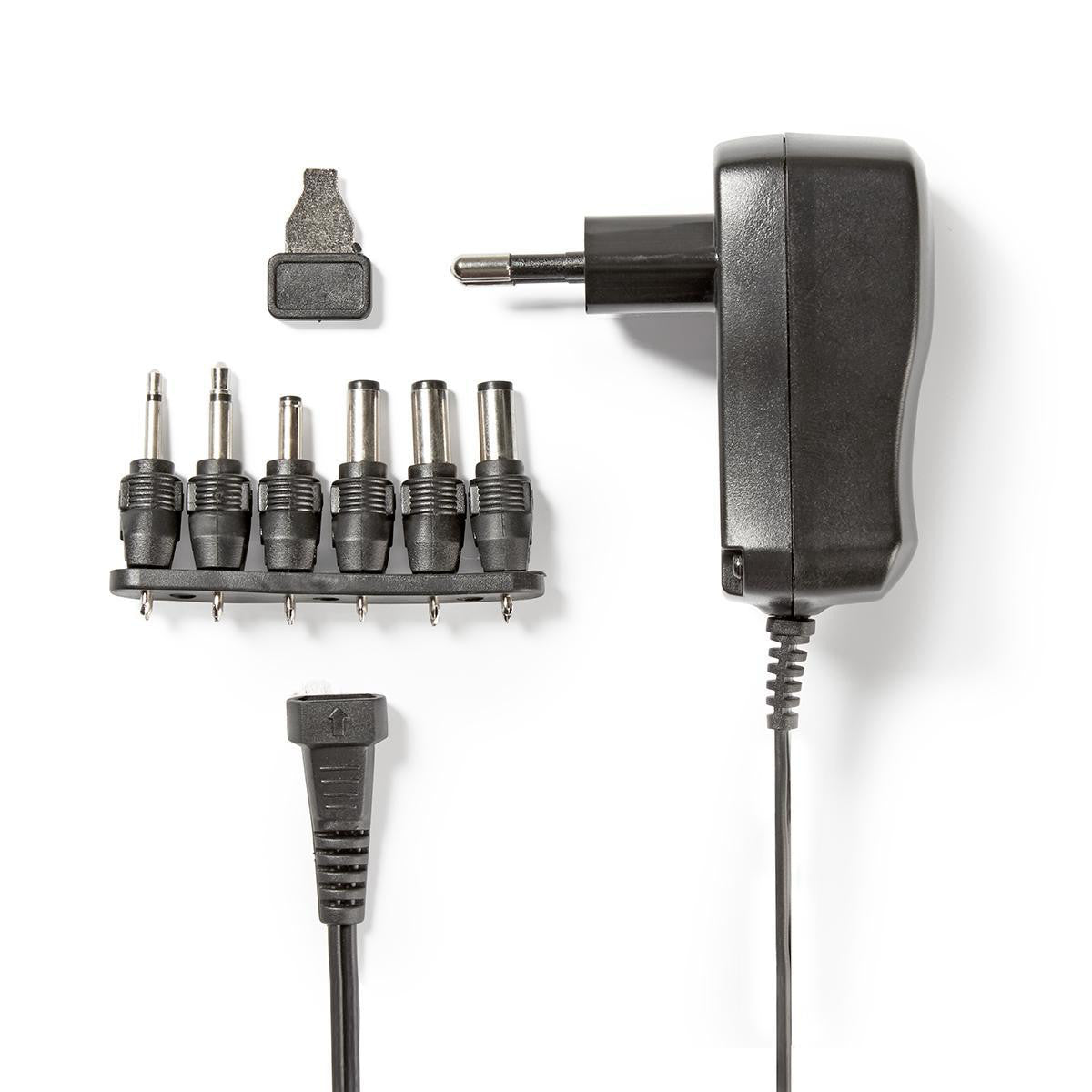 Adaptador de CA Universal | 3/4,5/5/6/7,5/9/12 V CC 0,6 A