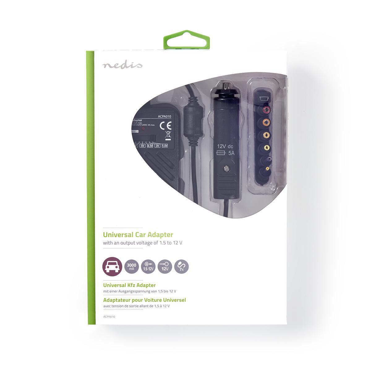 Adaptador de CA Universal | 1,5/3/4,5/5/6/9/12 V CC 3,0 A