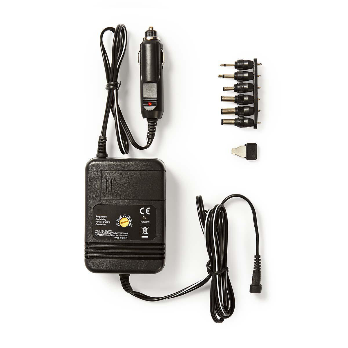 Adaptador de CC Universal | 1,5/3/4,5/6/7,5/9/12 V 2,0 A