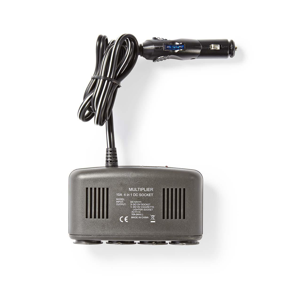 Universal DC Adapter | 5/12V Car Charger/USB 4 Sockets