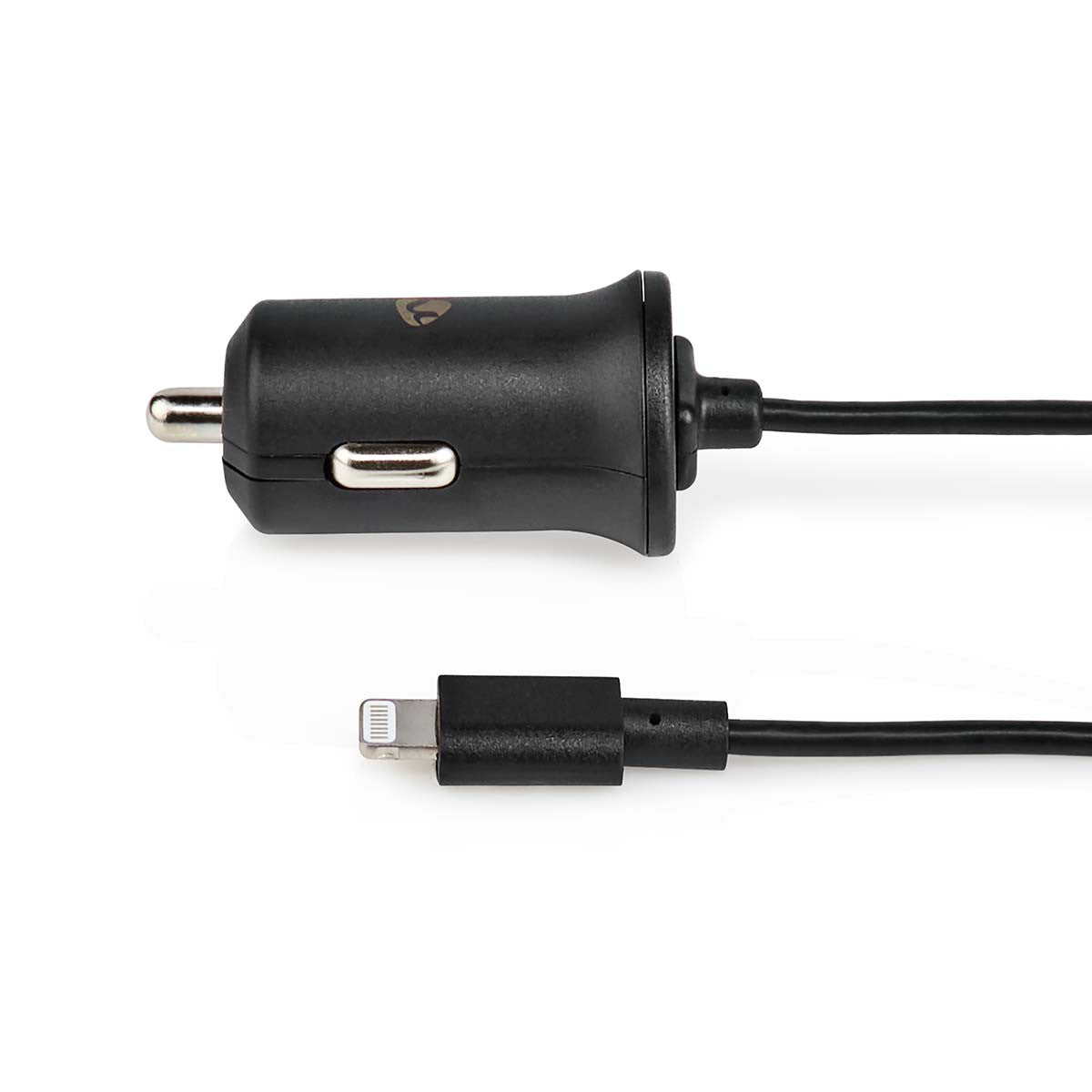 Carregador de isqueiro | Cabo fixo de 2,4 A com conector Lightning da Apple - Preto