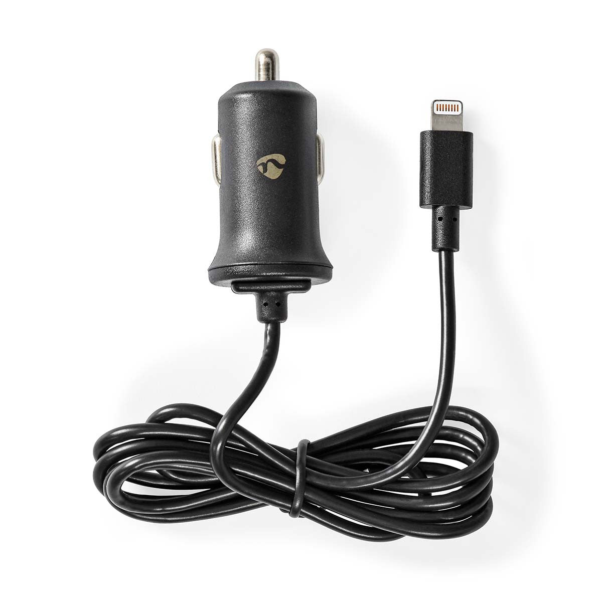 Carregador de isqueiro | Cabo fixo de 2,4 A com conector Lightning da Apple - Preto