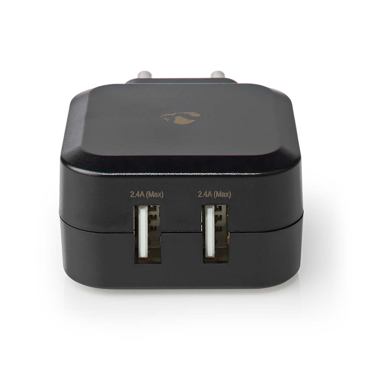 Wall Charger | 4.8 A 2 USB-A Outputs Black