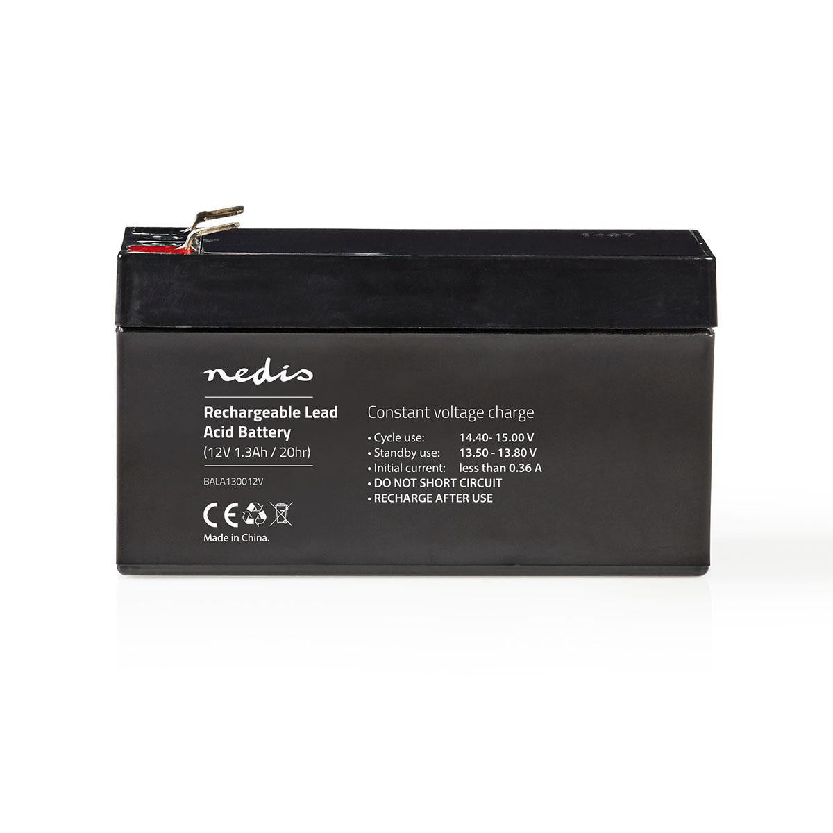Rechargeable Lead Acid Battery 12V | 1300mAh 97x43x52mm