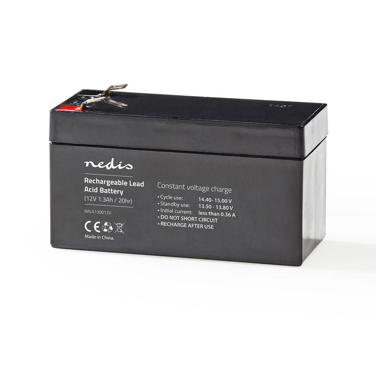 Rechargeable Lead Acid Battery 12V | 1300mAh 97x43x52mm