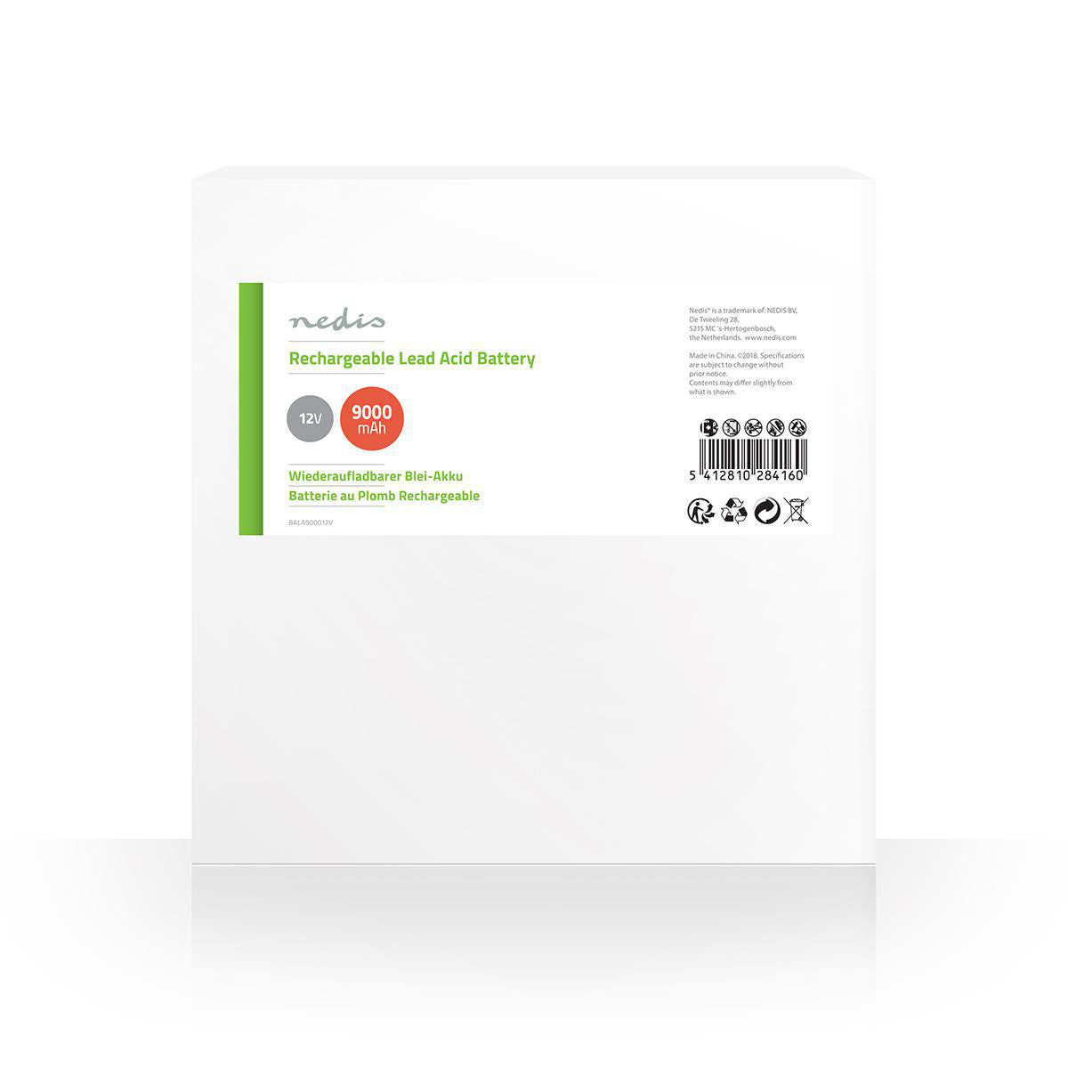 Bateria recarregável de chumbo-ácido de 12 V | 9000 mAh 150 x 65 x 95 mm