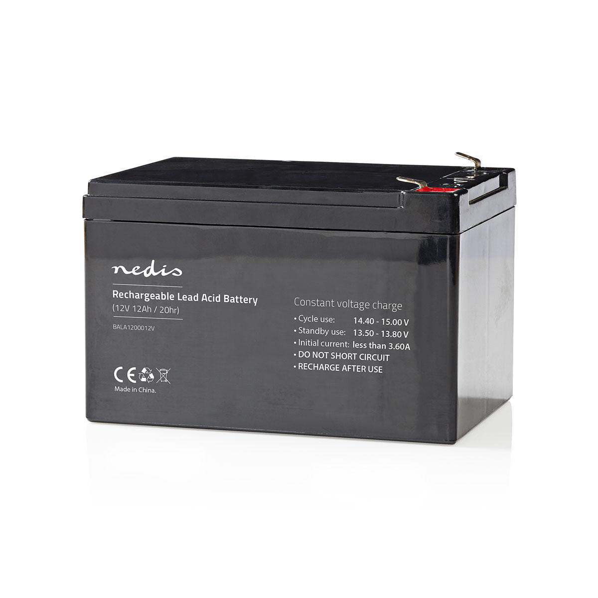 12V Lead Acid Rechargeable Battery | 12000mAh 167x181x77mm